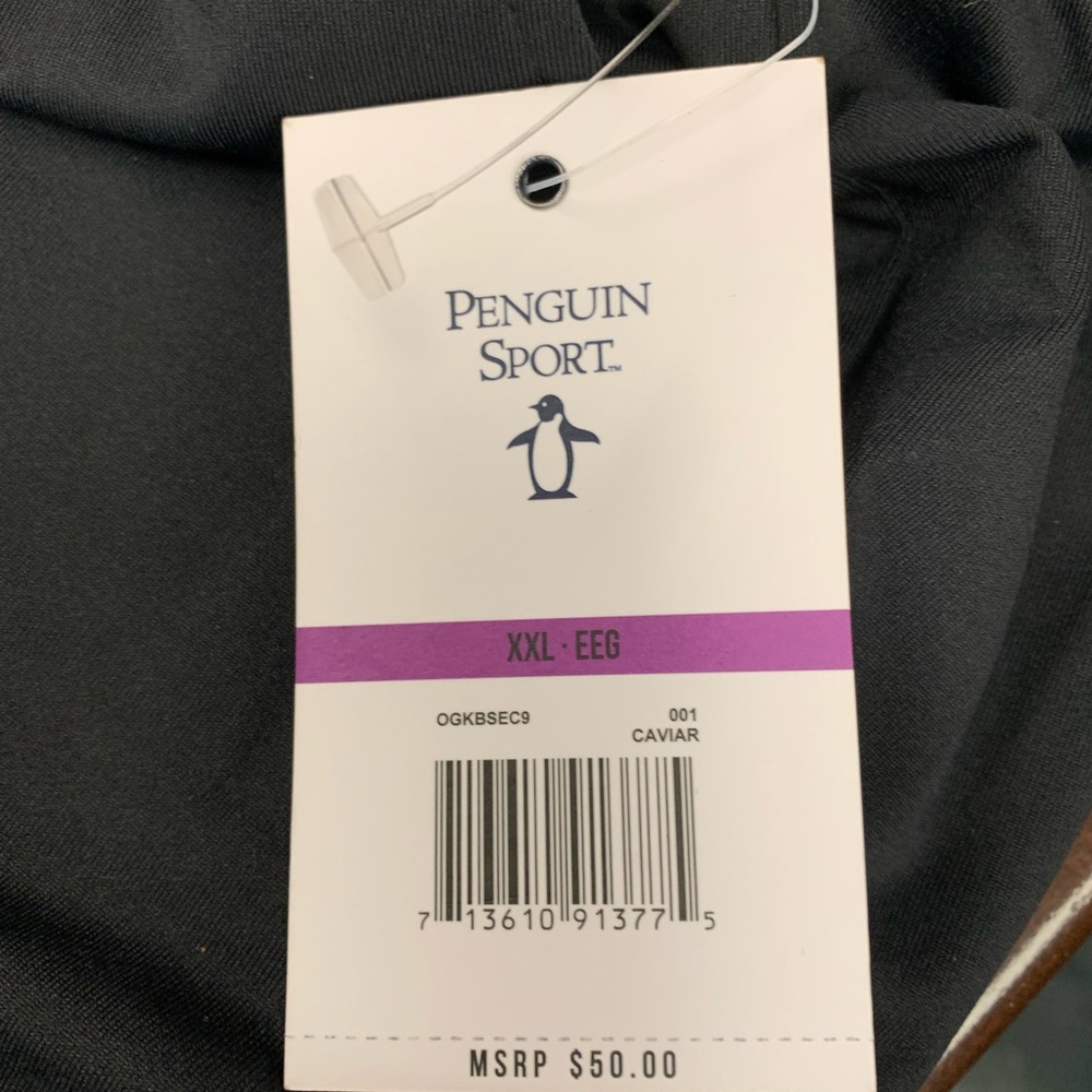 Original Penguin Black Athletic Shorts - Picture 2 of 10